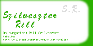 szilveszter rill business card